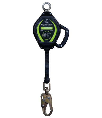 Dispositif Antichute Automatique 10 M - Charge Max 200 Kg, Freinage 0,2 M | Pour Toiture, échafaudage, Travaux En Hauteur