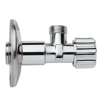 Robinet sous lavabo en cuivre chrome avec rosace 1171238