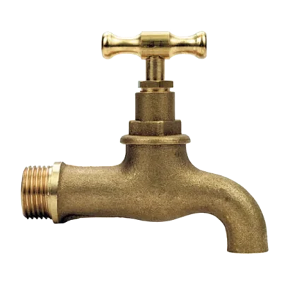 20112 Plain-end bibcock in yellow brass