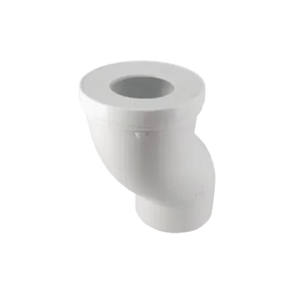 PIPE ORIENTABLE DE WC, EN PVC BLANC, Ø 100 MM, Ø DM MINI 85, Ø DM MAXI 107