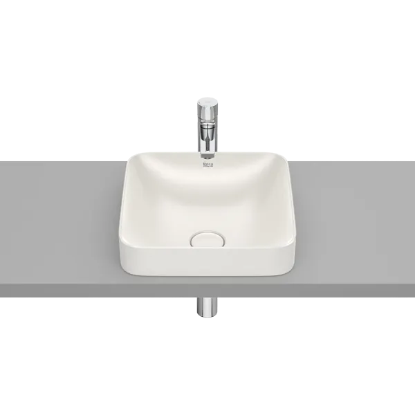 VASQUE SEMI-ENCASTRÉE SQUARE EN FINECERAMIC® BONDE DE VIDAGE CÉRAMIQUE INCLUSE SANS TROP-PLEIN VASQUE SEMI-ENCASTRÉE SQUARE EN FINECERAMIC® BONDE DE VIDAGE CÉRAMIQUE INCLUSE SANS TROP-PLEIN