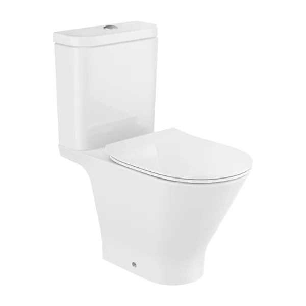 ROUND- PACK WC RIMLESS À ÉVACUATION DUALE AVEC ABATTANT AMORTISSABLE ROUND- PACK WC RIMLESS À ÉVACUATION DUALE AVEC ABATTANT AMORTISSABLE