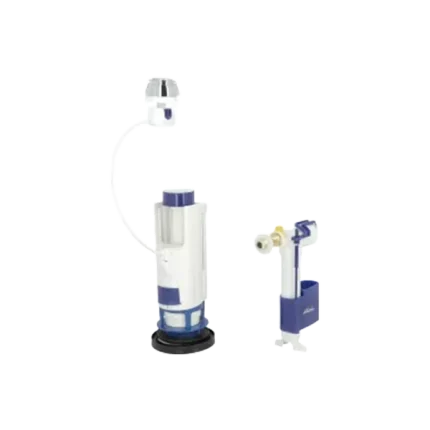 MÉCANISME DOUBLE VOLUME AVEC ROBINET FLOTTEUR, SYSTÈME À CÂBLE, CULOT G 3/8″