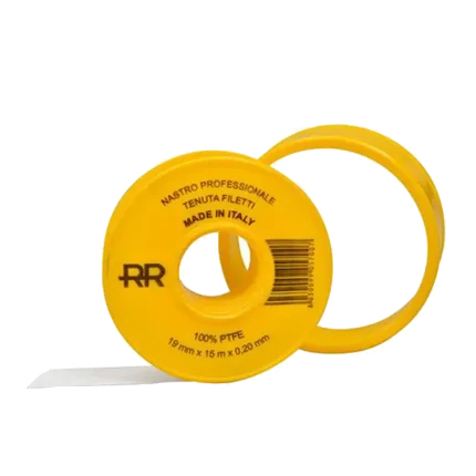 Bande p.t.f.e. jaune professionnel pour gaz en roulements de 19 mm