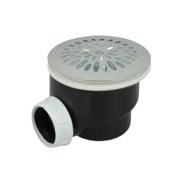 BONDE RECEVEUR DE DOUCHE, Ø 90 MM, SORTIE HORIZONTALE Ø 40 MM, GRILLE INOX BONDE RECEVEUR DE DOUCHE, Ø 90 MM, SORTIE HORIZONTALE Ø 40 MM, GRILLE INOX