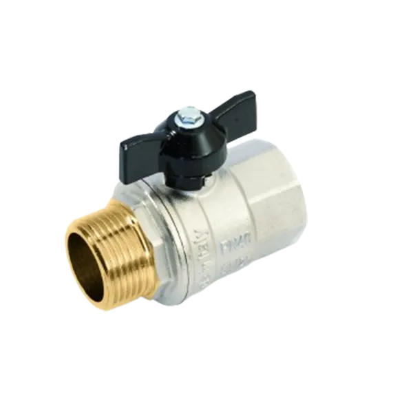 VANNE À SPHÈRE M/F AVEC MANETTE PAPILLON EN ALUMINIUM VANNE À SPHÈRE M/F AVEC MANETTE PAPILLON EN ALUMINIUM