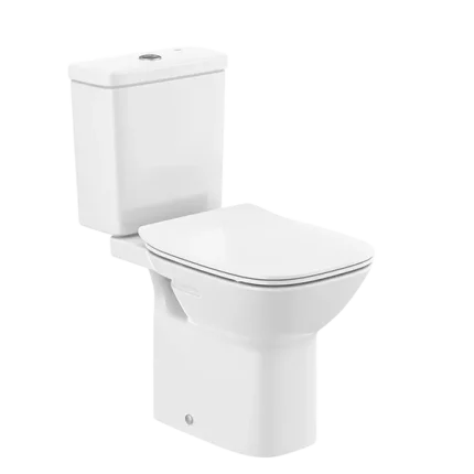 SQUARE – PACK WC AVEC CUVETTE SORTIE HORIZONTALE, RÉSERVOIR ET ABATTANT SLIM