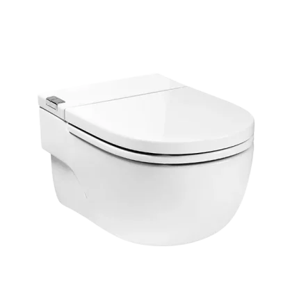 IN-TANK-CUVETTE DE WC SUSPENDUE AVEC RÉSERVOIR INTEGRÉ DANS UN DOUBLE FOND (3/4,5L). LIVRÉ AVEC ABATTANT DOUBLE LAQUÉ FREIN DE CHUTE « SILENCIO » ET SUPPORT D’INSTALLATION EN I (POUR MUR PORTEUR). NÉCESSITE UNE ALIMENTATION ÉLECTRIQUE