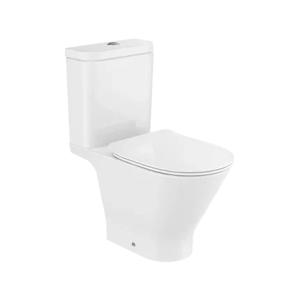 ROUND- PACK WC AU SOL DUAL RIMLESS AVEC ABATTANT SLIM