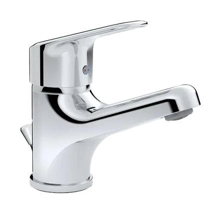 LAVABO MONOTROU LIVRÉ AVEC VIDAGE AUTOMATIQUE EN LAITON ET FLEXIBLES D’ALIMENTATION