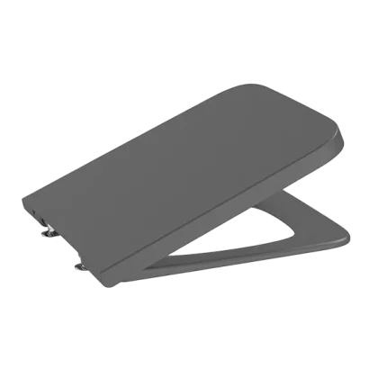 ABATTANT DOUBLE LAQUÉ EN SUPRALIT® SQUARE, FREIN DE CHUTE « SILENCIO », DÉCLIPSABLE