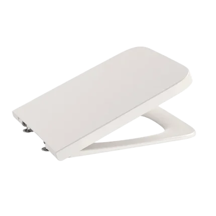 ABATTANT DOUBLE LAQUÉ EN SUPRALIT® SQUARE, FREIN DE CHUTE « SILENCIO », DÉCLIPSABLE