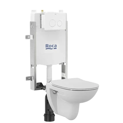 ROUND – PACK WC SUSPENDU AVEC PLAQUE D’ACTION BLANCHE