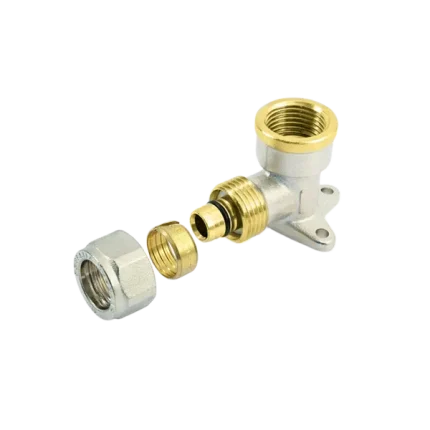 APPLIQUE FEMELLE NIQUELÉE, FIXATION PAR 3 VIS