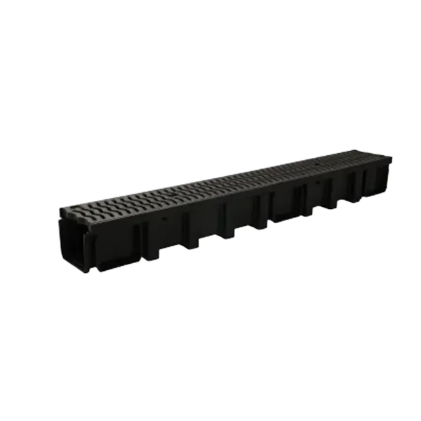 CANIVEAU HAUT CONNECTO®, 1 GRILLE PP NOIRE CLASSE A15, LARGEUR 100 INT./130 EXT. CANIVEAU HAUT CONNECTO®, 1 GRILLE PP NOIRE CLASSE A15, LARGEUR 100 INT./130 EXT.