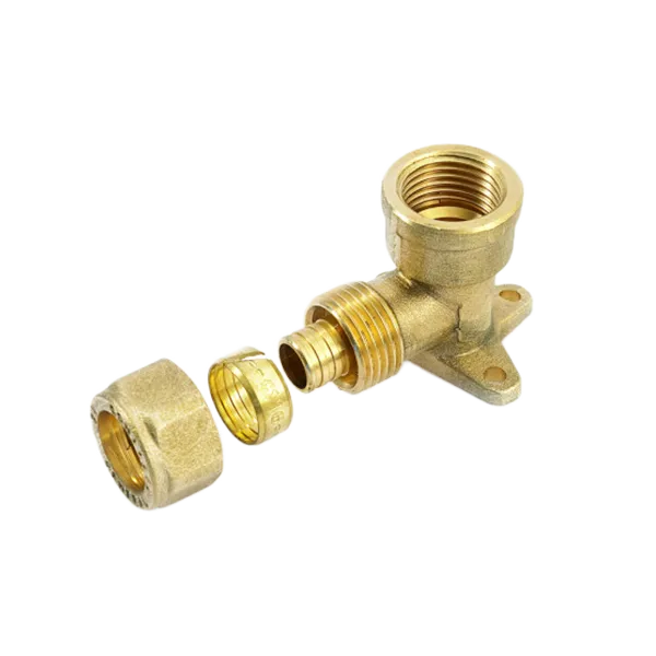 COUDE APPLIQUE FEMELLE, FIXATION PAR 3 VIS COUDE APPLIQUE FEMELLE, FIXATION PAR 3 VIS