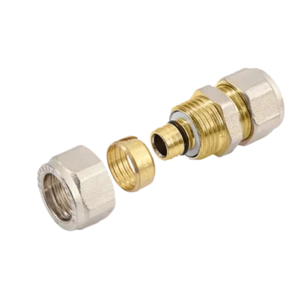 RACCORD ÉGAL DROIT NICKELÉ