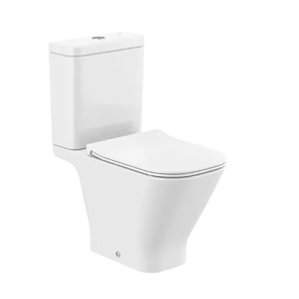 SQUARE- PACK WC RIMLESS AVEC CUVETTE SORTIE DUALE, RÉSERVOIR ET ABATTANT SLIM