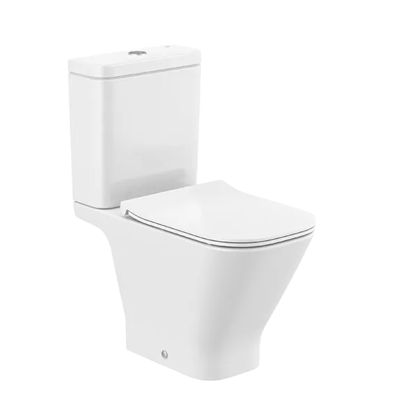 SQUARE- PACK WC RIMLESS AVEC CUVETTE SORTIE DUALE, RÉSERVOIR ET ABATTANT SLIM
