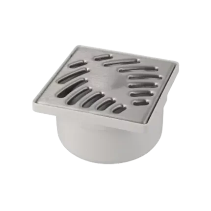 SIPHONNETTE SORTIE VERTICALE AVEC GRILLE INOX CARRÉ 10×10 MM