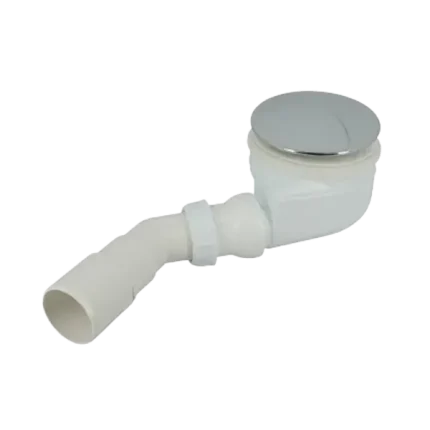 BONDE RECEVEUR DE DOUCHE TURBOFLOW® Ø 90 MM, CAPOT ABS CHROMÉ, SORTIE HORIZONTALE