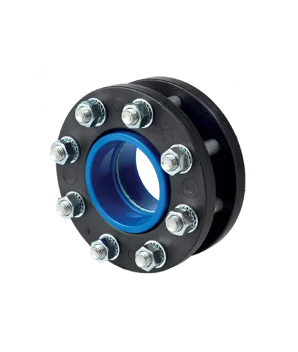 Raccord en caoutchouc avec boulons