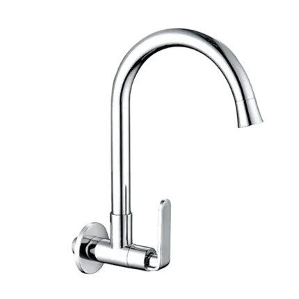 Robinet chromé/unidirectionnel/mural