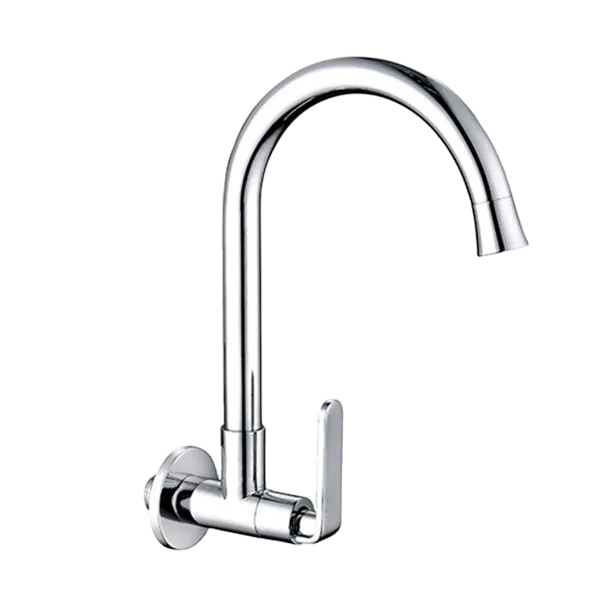 Robinet chromé/unidirectionnel/mural