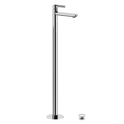 MITIGEUR À PLANCHER POUR LAVABO, VIDAGE AVEC CLICK-CLACK AVEC TROP-PLEIN