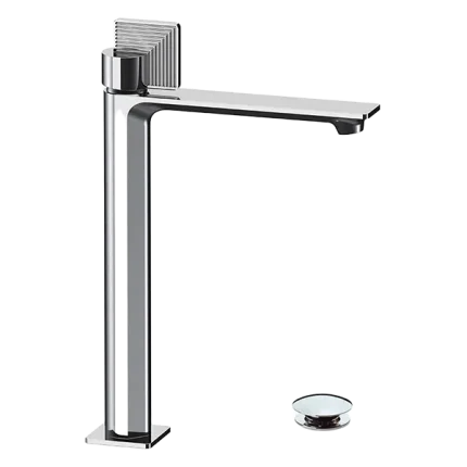 MITIGEUR DE LAVABO HAUT, COMPREND UN VIDAGE CLIC-CLAC AVEC TROP-PLEIN