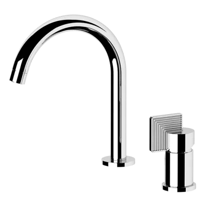 MITIGEUR DE LAVABO À DEUX TROUS. VIDANGE NON INCLUS