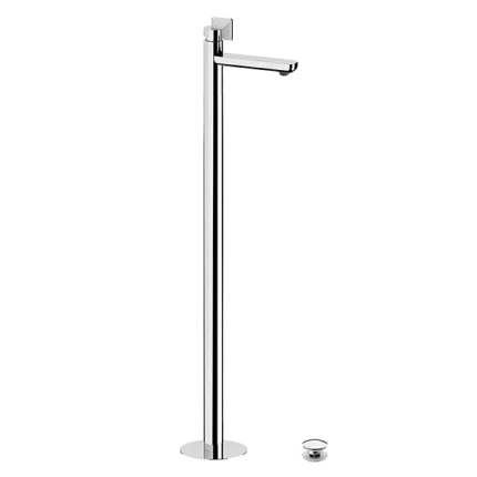 MITIGEUR À PLANCHER POUR LAVABO, VIDAGE AVEC CLICK-CLACK AVEC TROP PLEIN