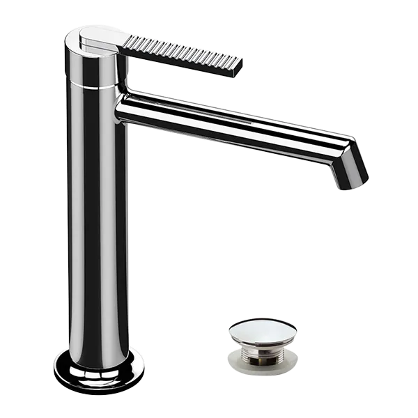 MITIGEUR HAUT L DE LAVABO AVEC VIDAGE CLICK-CLACK ET TROP-PLEIN MITIGEUR HAUT L DE LAVABO AVEC VIDAGE CLICK-CLACK ET TROP-PLEIN