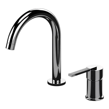 MITIGEUR DE LAVABO À DEUX TROUS. VIDANGE NON INCLUS