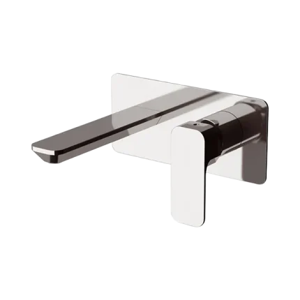 MITIGEUR LAVABO À ENCASTRER AVEC PLAQUE RECTANGULAIRE.